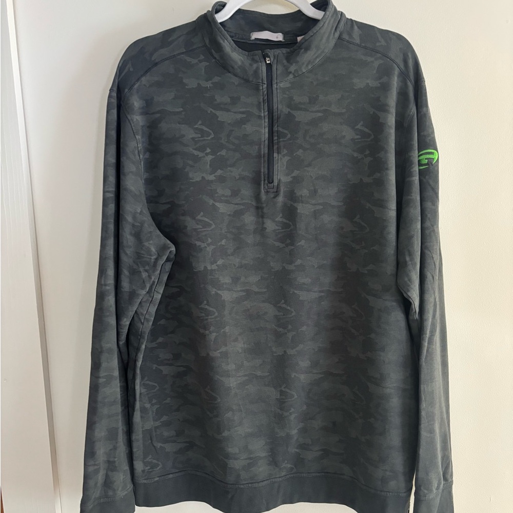 Tasc Performance Grey Camo Quarter Zip Pullover | Bamboo Blend | Men’s Size M